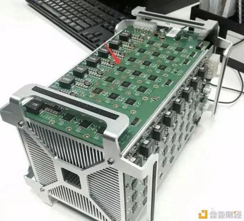 High-performance mining rig operating in a cryptocurrency mining farm