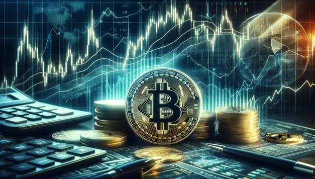 Bitcoin mining rig producing hash power with live market monitoring